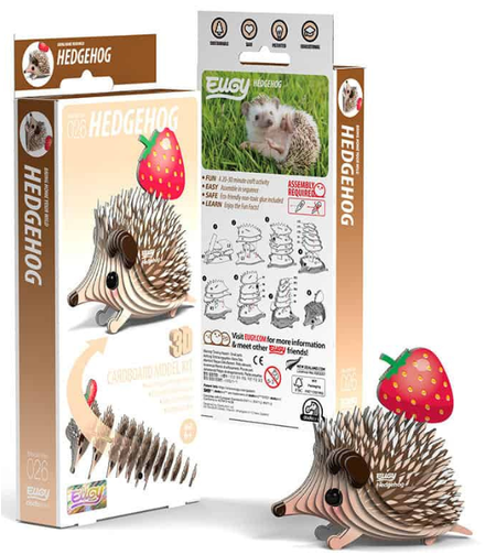 ערכת הרכבה תלת־ממדית קיפוד EUGY – Hedgehog פאזל 3D מקרטון