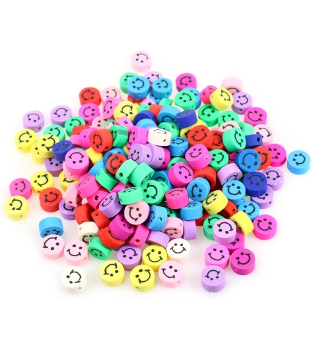 חרוזי פולימר סמיילי  50 יח'
