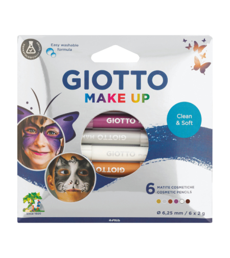 ערכת עפרונות איפור קוסמטיים 6 צבעים מט - GIOTTO Make Up