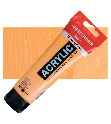 צבע אקרילי אמסטרדם – גולד ילואו 253 (Amsterdam Acrylic – Gold Yellow)