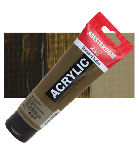צבע אקריליק אמסטרדם מסדרת Standard – גוון אומבר טבעי (Raw Umber 408)