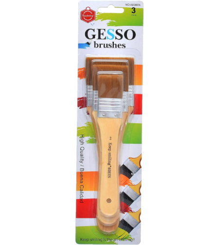 סט מברשות Gesso איכותיות - 3 יחידות
