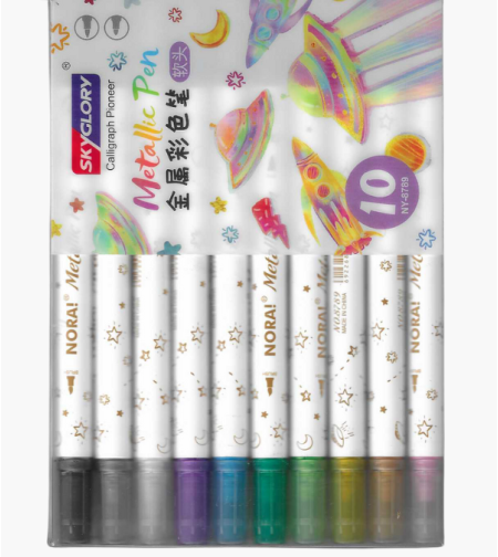 סט טושים מטאליים 10 צבעים SKyGlory Metallic Pen