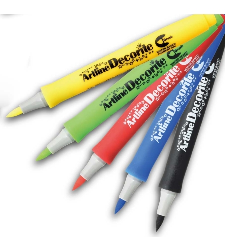 טוש ראש מכחול מגוון צבעים Artline Decorite Brush