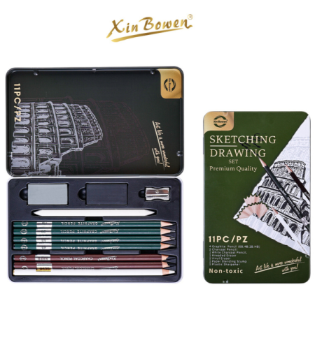 סט רישום מקצועי 11 חלקים – Xin Bowen Sketching & Drawing Set