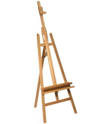כן ציור עומד מעץ עם הטיה מתכווננת Floor Easel with Tilt