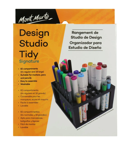 מתקן אחסון שולחני לעטים וטושים – Mont Marte Design Studio Tidy Signature