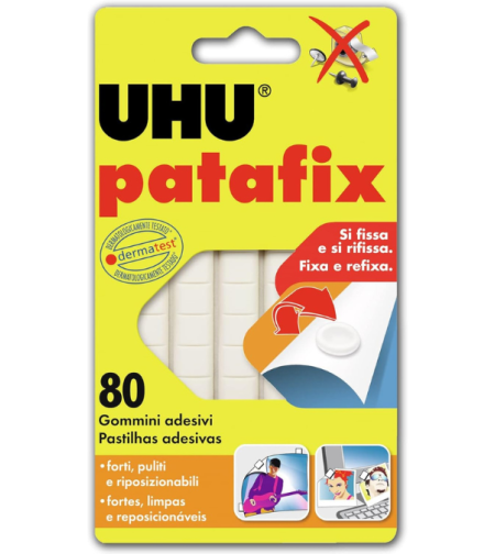 דבק פלסטלינה חבילה של 80 פדים דביקים UHU Patafix