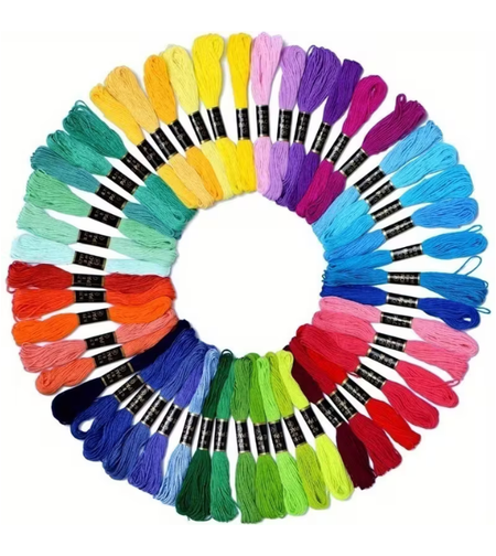 סט חוטי רקמה צבעוניים – 40 יחידות (100% כותנה)