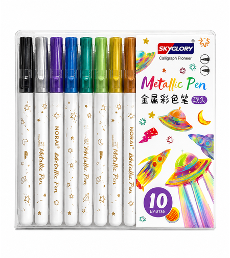 סט טושים מטאליים 10 צבעים SKyGlory Metallic Pen