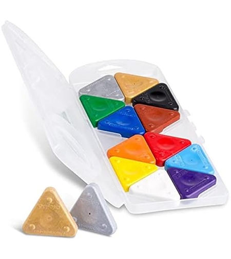 סט 12 צבעי שעווה משולשים לילדים PRIMO Junior