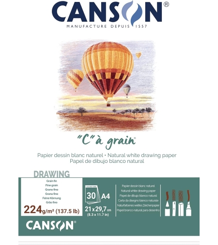 בלוק כנסון לרישום וציור 30 דפים C.A.Grain A4