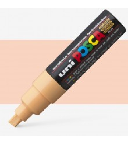 טוש פוסקה לציור-8 מ''מ POSCA K8-קרם באיג'