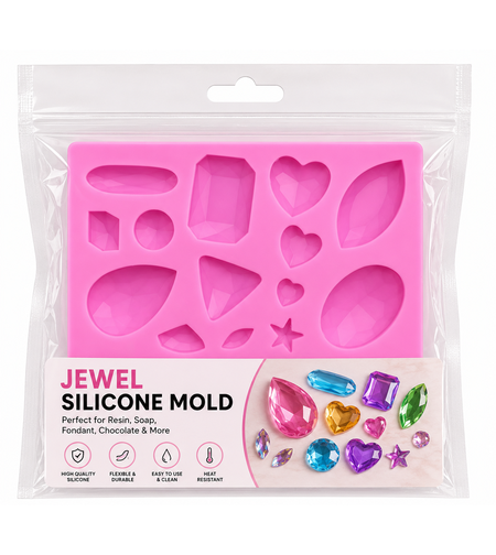 תבנית סיליקון אבני חן faceted – ליציקה