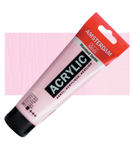 צבע אקרילי אמסטרדם – ורוד בהיר (Light Rose) – 120 מ״ל