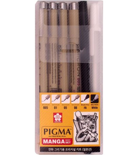 סט עטי מיקרון לאיור מנגה – Pigma Micron Manga Set – Sakura