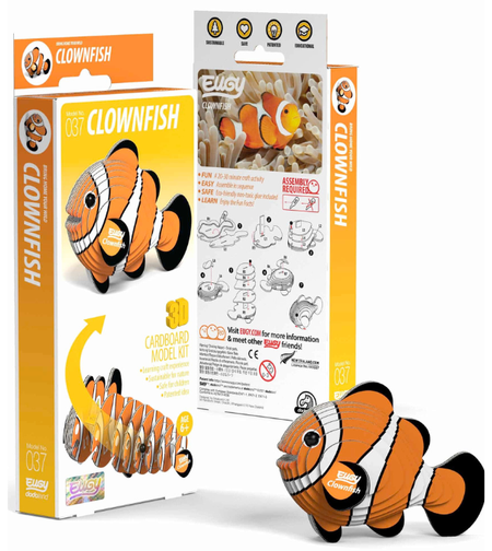 ערכת הרכבה תלת־ממדית דג ליצן EUGY – פאזל 3D מקרטון איכותי