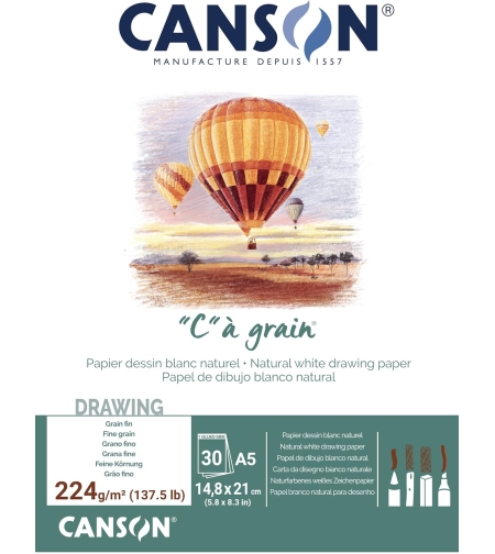 בלוק כנסון לרישום וציור 30 דפים C.A.Grain A5