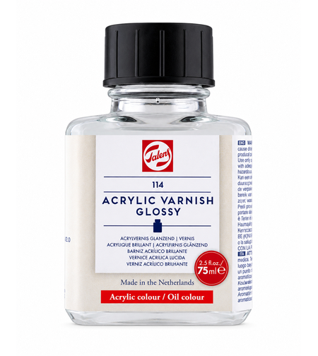 לכה מבריקה לאקריליק וצבעי שמן - Talens Acrylic Varnish Glossy 75ml