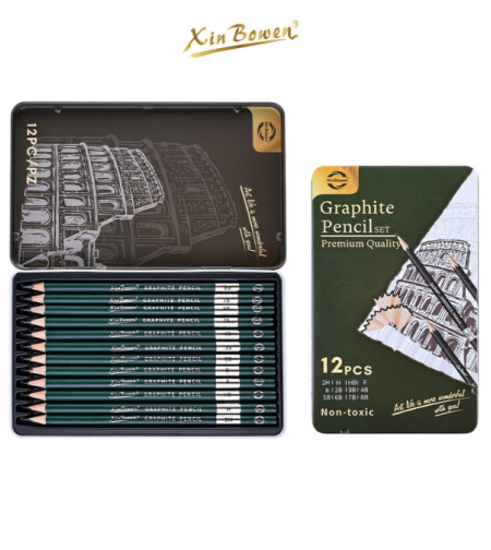סט עפרונות גרפיט 12 יחידות – Xin Bowen Graphite Pencil Set