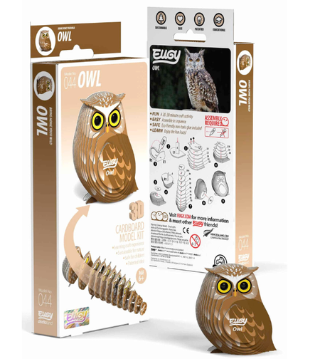 ערכת הרכבה תלת־ממדית ינשוף EUGY – Owl פאזל 3D מקרטון