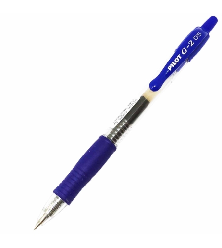 עט ג'ל 0.5 לחצן Pilot G-2- כחול