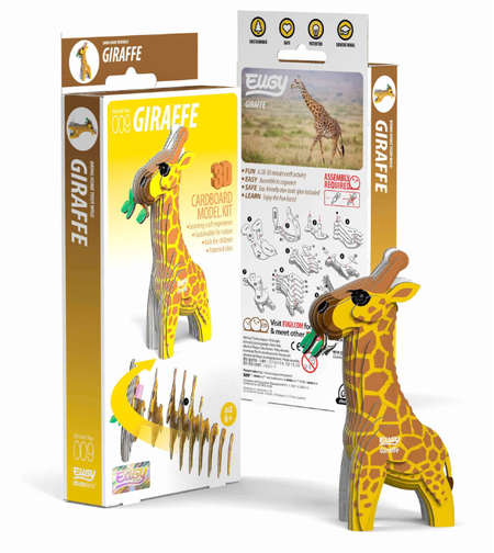 ערכת הרכבה תלת־ממדית ג'ירפה EUGY – פאזל 3D מקרטון איכותי