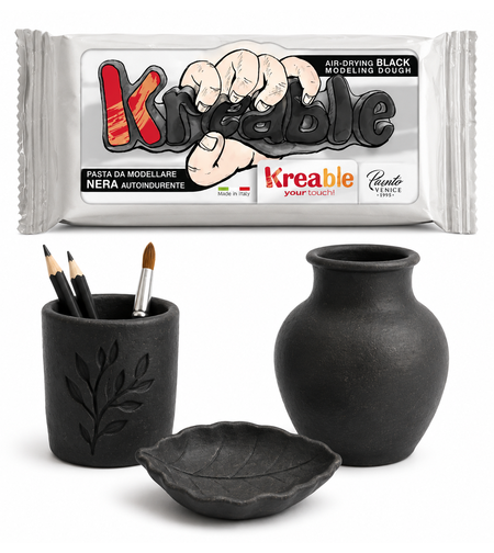 חימר מתייבש באוויר Kreable – צבע שחור 500 ג'