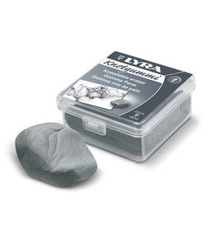 מחק פחם מקצועי בקופסה קשיחה - LYRA Kneadable Eraser
