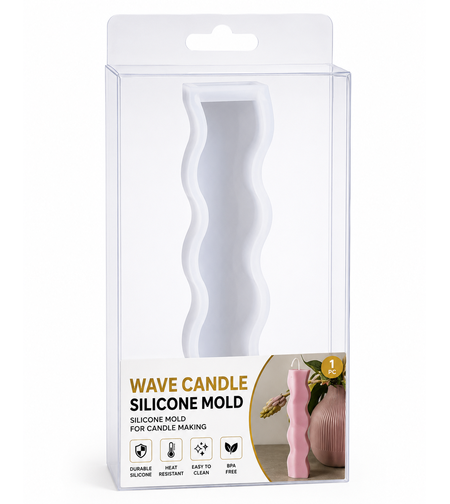 תבנית סיליקון לנר גלי מודרני – Wave Candle Mold