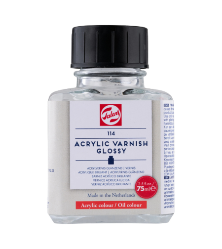 לכה מבריקה לאקריליק וצבעי שמן - Talens Acrylic Varnish Glossy 75ml