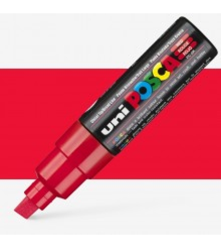 טוש פוסקה לציור-8 מ''מ POSCA K8-אדום