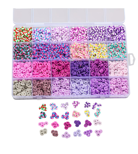 ערכת חרוזי Heishi צבעונית להכנת צמידים – Candy & Pastel Collection