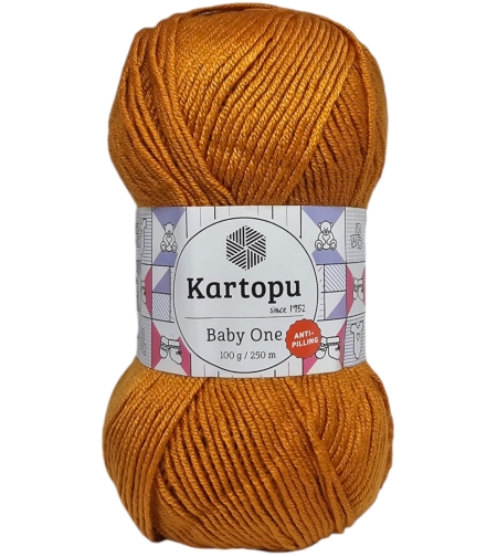 צמר בייבי KARTOPU BABY ONE- כתום עתיק