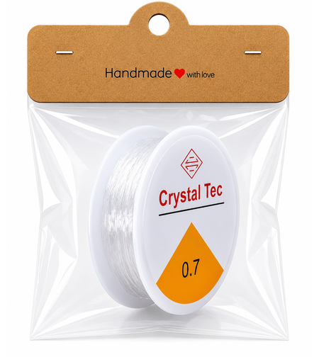 חוט גמיש שקוף ליצירת תכשיטים Crystal Tec 0.7 מ