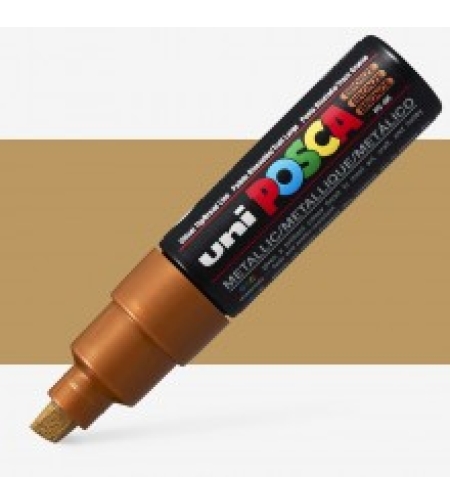 טוש פוסקה לציור-8מ''מ POSCA K8- ברונזה מטאלי
