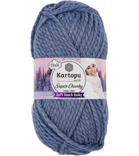 חוט צמר עבה לסריגה Kartopu Super – כחול