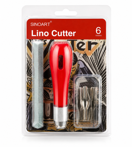 ערכת חיתוך לינוליאום עם 6 להבים – Sinoart Lino Cutter
