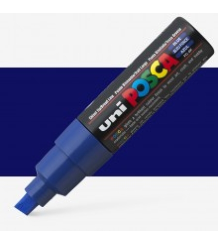טוש פוסקה לציור-8 מ''מ POSCA K8-כחול