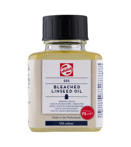 שמן פשתן מולבן לצבעי שמן - Talens Bleached Linseed Oil 75ml
