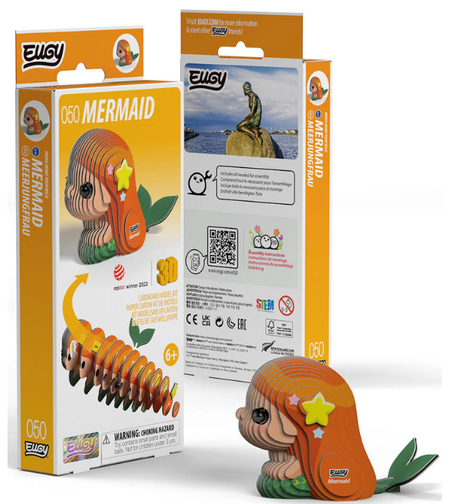 ערכת הרכבה תלת־ממדית בת ים EUGY – Mermaid פאזל 3D מקרטון