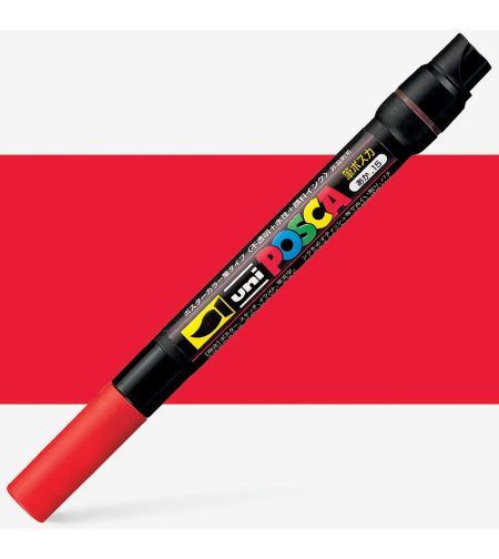 POSCA-F350 - טוש ראש מכחול אקרילי -אדום