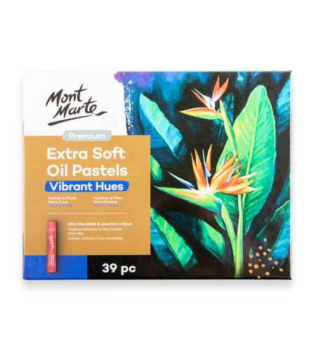 סט גירי פסטל עגולים רכים במיוחד סט 39 גוונים – Mont Marte Extra Soft Oil Pastels