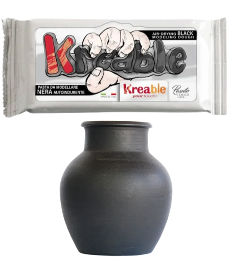 חימר מתייבש באוויר Kreable – צבע שחור 500 ג'
