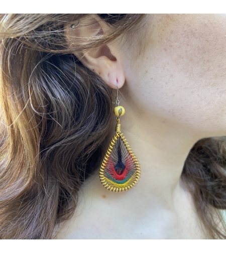 Colorful drop earrings - africa