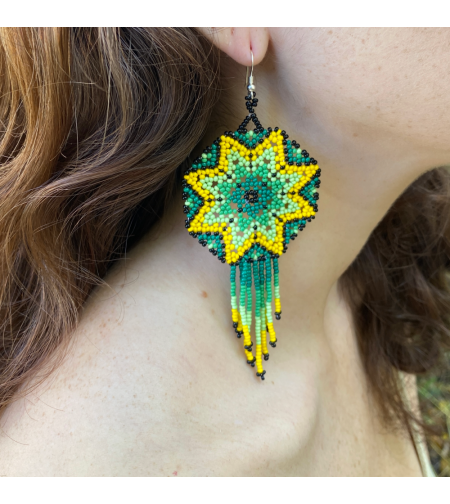 Mexican beaded earrings - mary