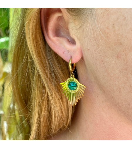 Hoop earrings with a pendant