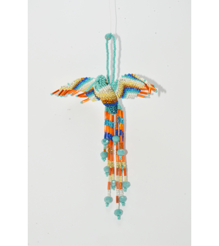 Beaded hummingbird - aqua