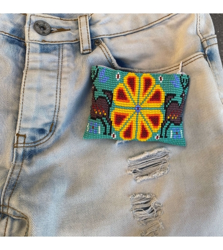 Mexican beaded purse - peyote