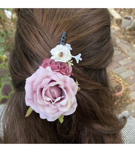 Flower hairclip - pure